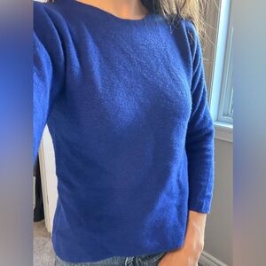 BIANCO & BLU Sweater Merino Cashmere Blue Pullover